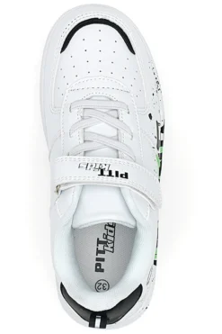 Sneakers bianche con stampa colorata Pitt Kids K22355