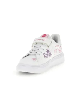 Sneakers bianche con stampa e strappo Lotto Day Princess Amf Prt Cl S