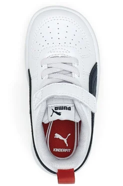Sneakers bianche con strappo e dettagli navy Puma Rickie AC+ Inf