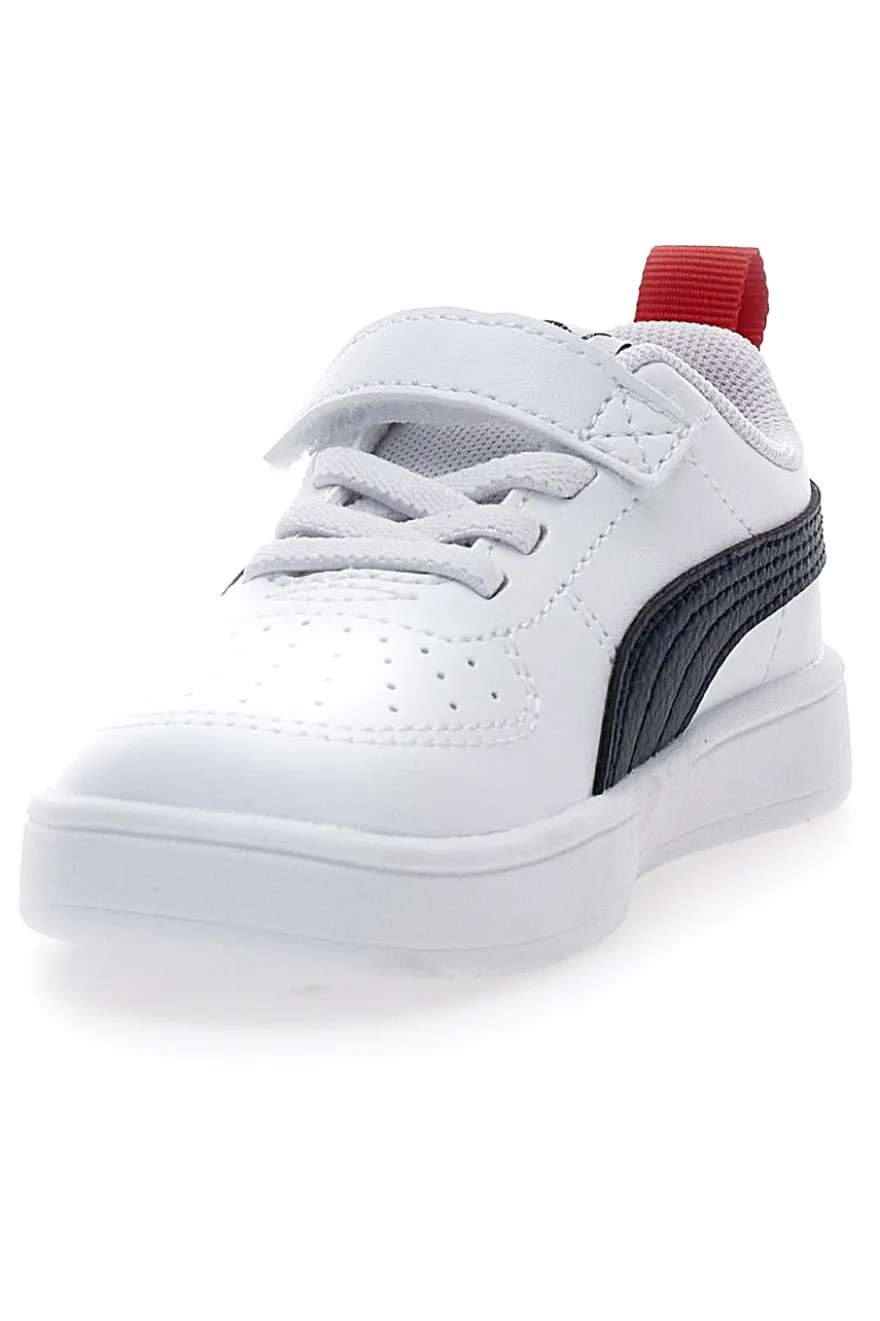 Sneakers bianche con strappo e dettagli navy Puma Rickie AC+ Inf