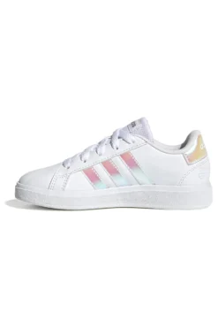 Sneakers bianche con strisce iridescenti Adidas Grand Court 2 K