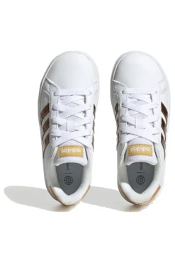 Sneakers bianche con strisce oro Adidas Grand Court 2 K