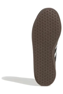 Sneakers bianche con strisce nere e punta in suede Adidas VL Court Base