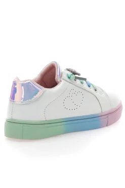 Sneakers Bianche con Suola e Lacci Multicolor GRAZIE GIRL 134353