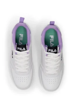 Sneakers Bianche Con Suola Lilla Fila Rega Teen