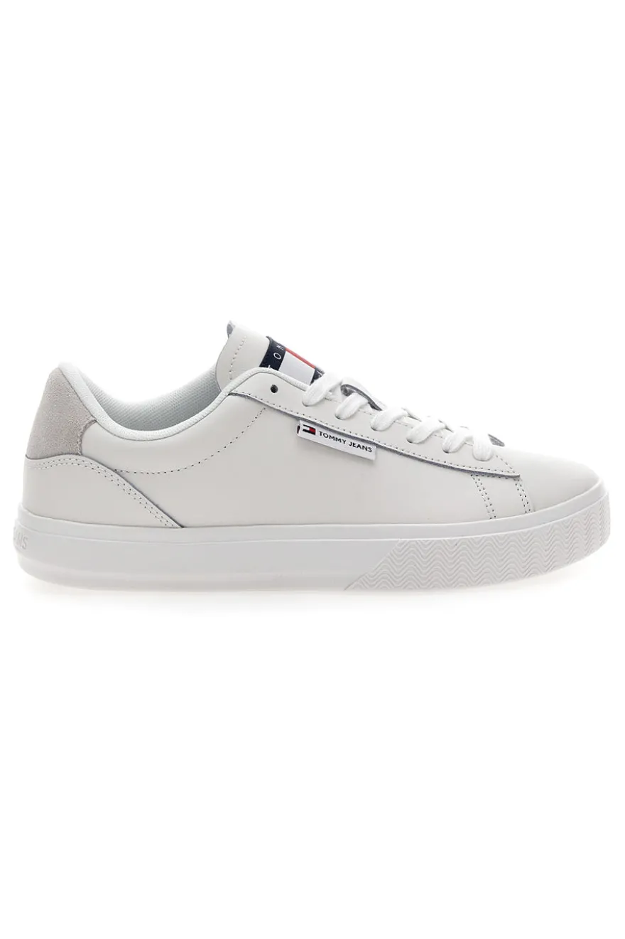 Sneakers Bianche Con Tomaia In Pelle TOMMY JEANS CUPSOLE SNEAKER ESS