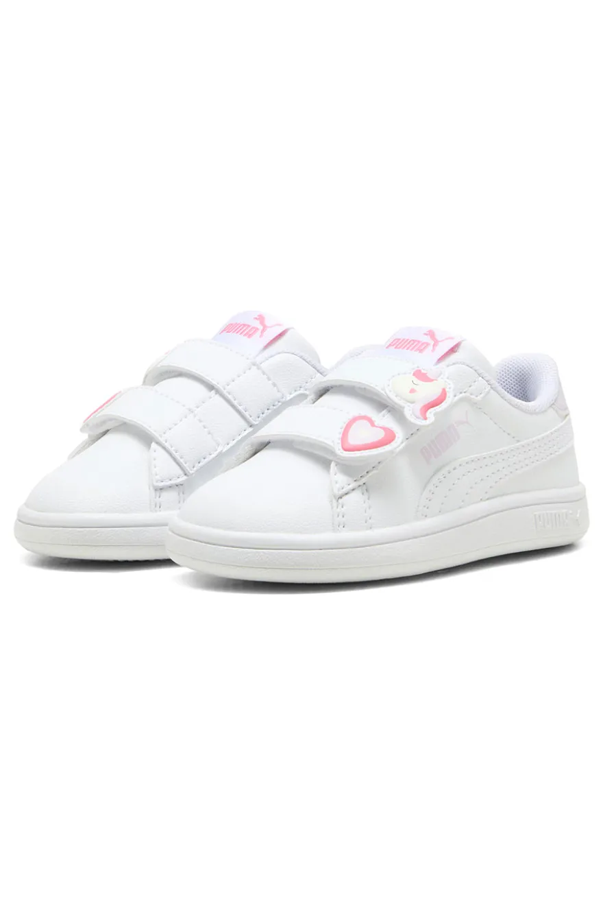 Sneakers Bianche con Velcro e Dettagli Marini Puma Smash 3.0 Badges V Inf