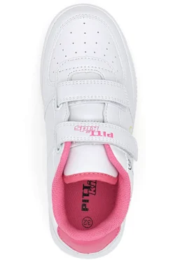 Sneakers Bianche con Velcro e Dettagli Colorati PITT KIDS K191562