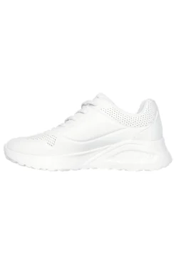 Sneakers bianche con zeppa interna e Memory Foam Skechers Uno Lite - Lite Work