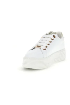 Sneakers bianche con zip laterale platform Burani 52031C755