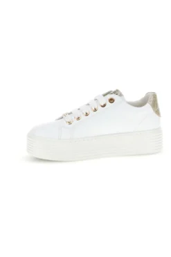 Sneakers bianche con zip laterale platform Burani 52031C755