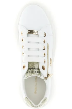 Sneakers bianche con zip laterale platform Burani 52031C755