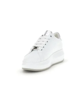 Sneakers bianche con zip laterale platform Burani 52031C1396