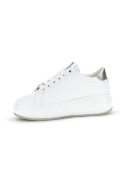 Sneakers bianche con zip laterale platform Burani 52031C1396