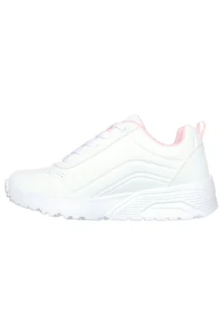 Sneakers bianche con zip laterale e platform Skechers Uno Lite Easy Zip