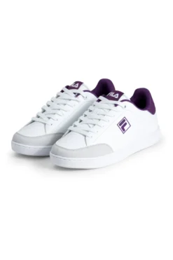 Sneakers bianche dettagli viola Fila Courtbay