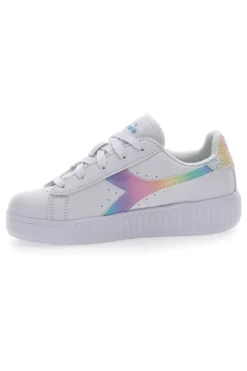 Sneakers Bianche e Arcobaleno Diadora Game Step PS