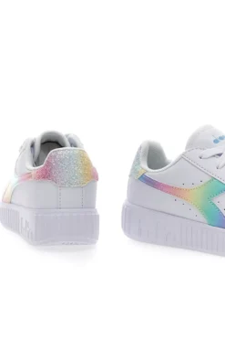 Sneakers Bianche e Arcobaleno Diadora Game Step PS