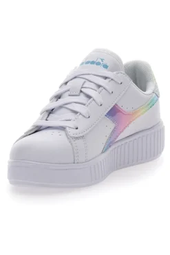 Sneakers Bianche e Arcobaleno Diadora Game Step PS