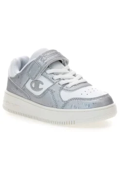 Sneakers bianche e argento con strappo Champion RD18 Bubble G PS