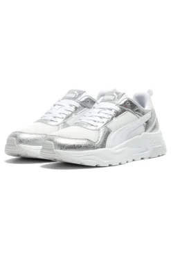 Sneakers bianche e argento in mesh Puma Trinity 2 Lt Metallic Whisper