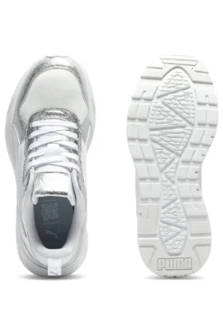 Sneakers bianche e argento in mesh Puma Trinity 2 Lt Metallic Whisper