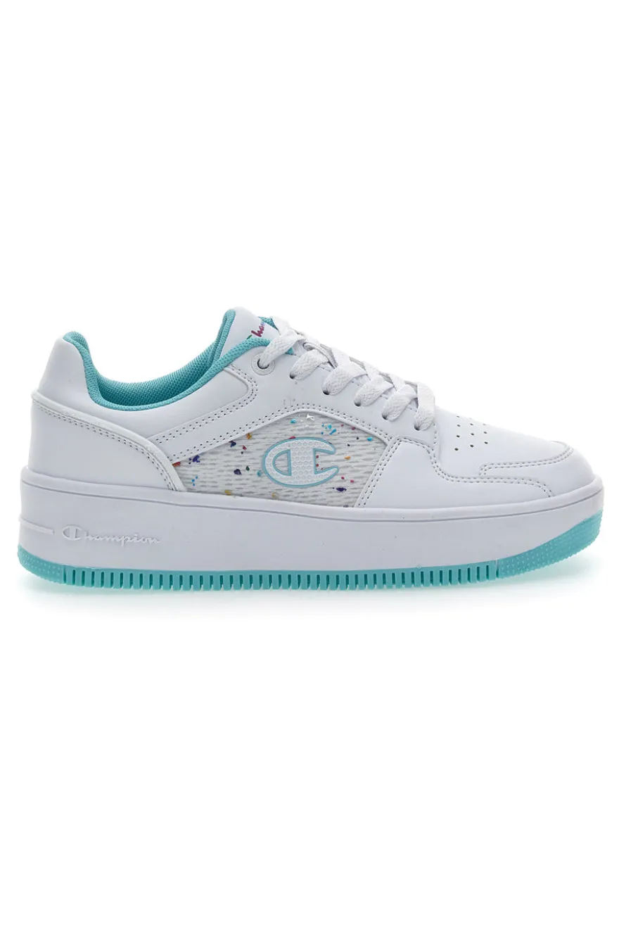 Sneakers Bianche e Azzurre Champion Rebound Platform Abstract G PS