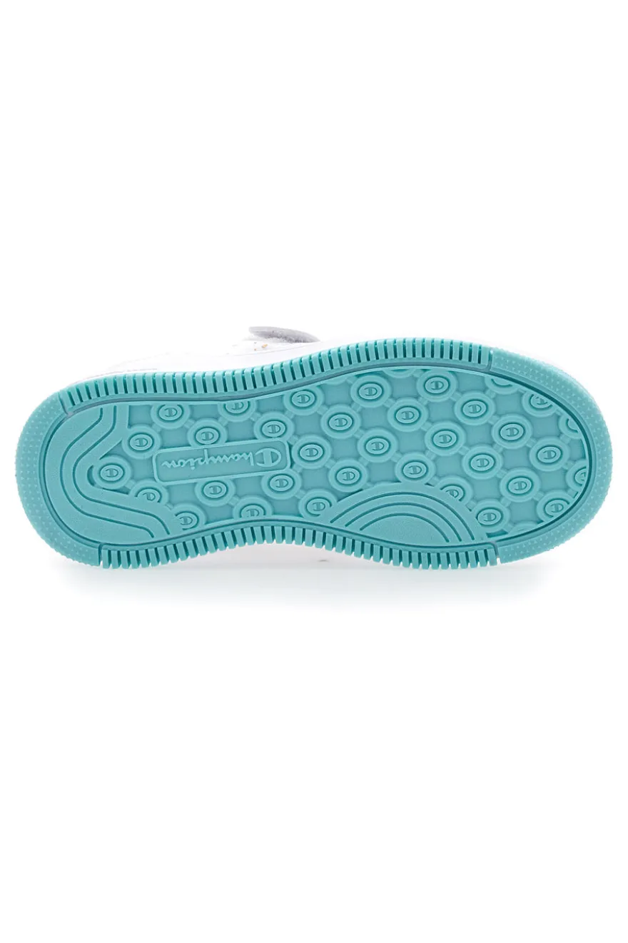 Sneakers Bianche e Azzurre Con Platform Champion Rebound Abstract G Ps