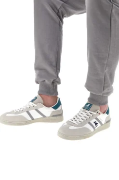 Sneakers Bianche e Beige con Dettagli Verdi U.S.G.POLO WOODY LTX