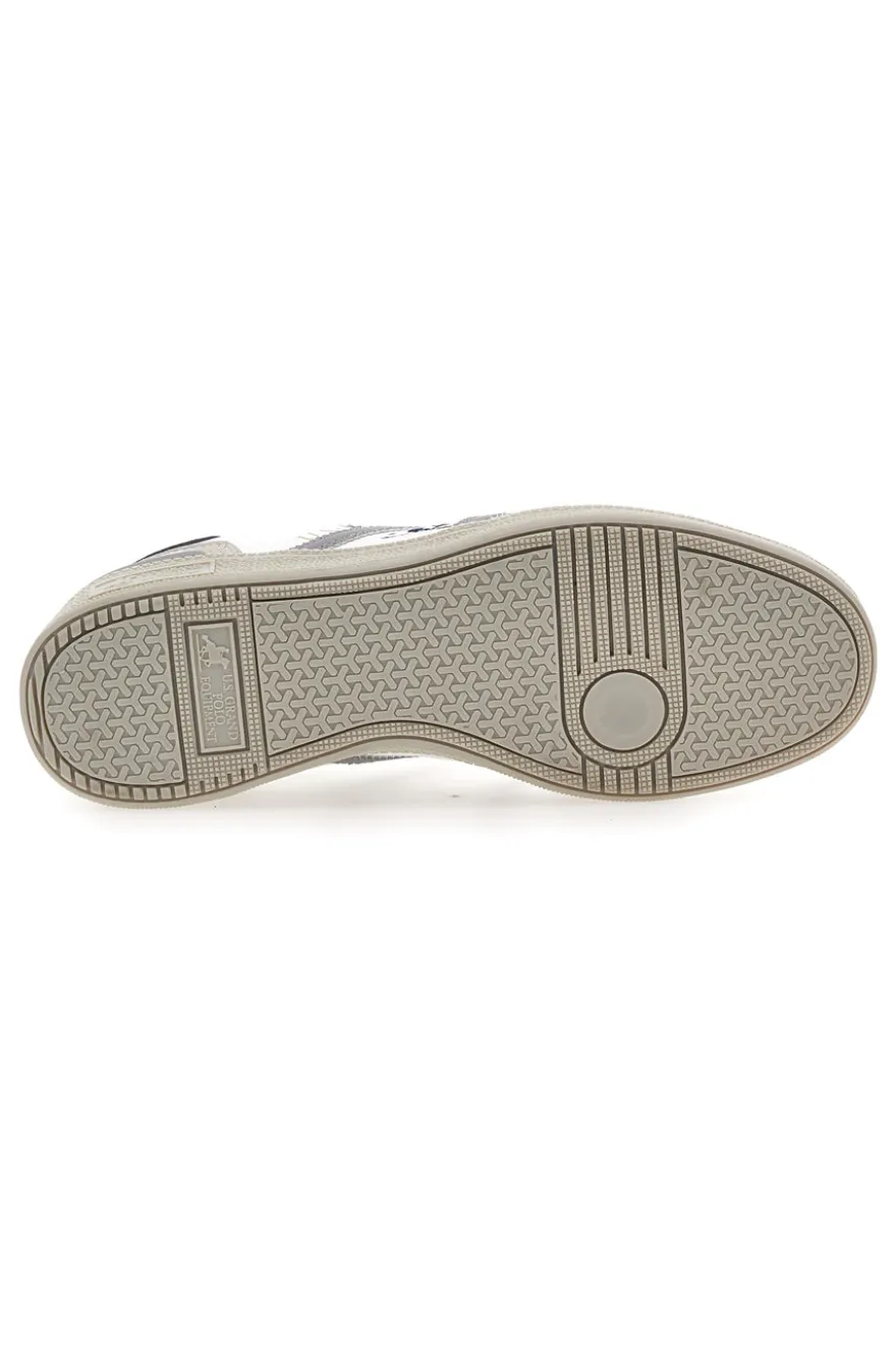Sneakers Bianche e Beige con Dettagli Verdi U.S.G.POLO WOODY LTX