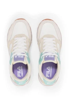 Sneakers bianche e beige con suola a contrasto FILA COURTBAY
