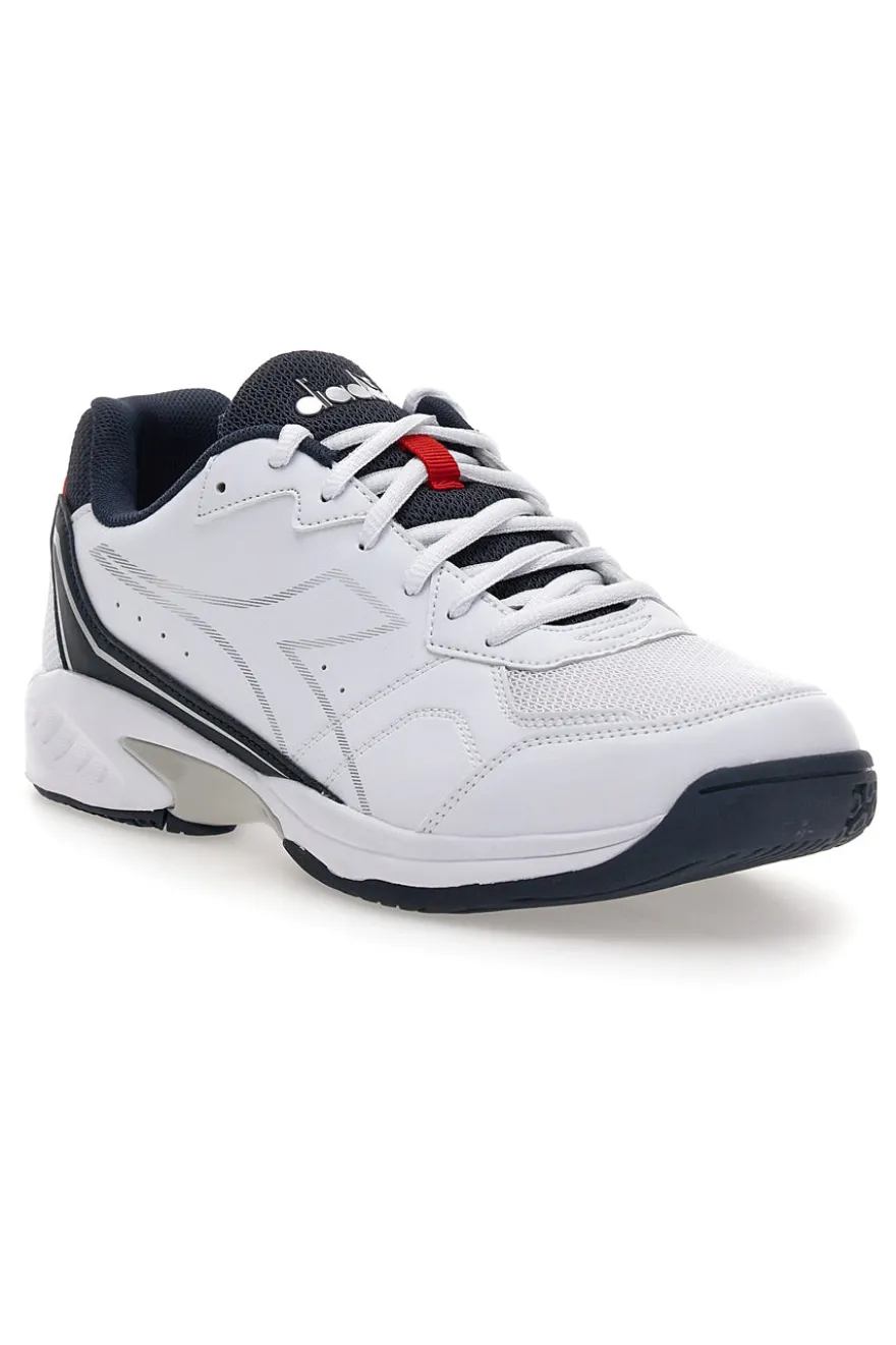 Sneakers bianche e blu Diadora Volee 7