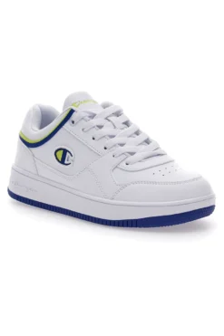 Sneakers Bianche e Con Suola Blu Champion Rebound Low B Gs