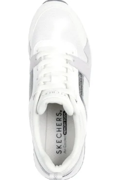 Sneakers bianche e grigie con Memory Foam Skechers Runway Posh Gal
