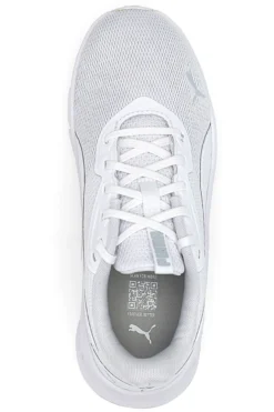 Sneakers bianche e grigio chiaro in mesh Puma FlexFocus Lite Modern Jr
