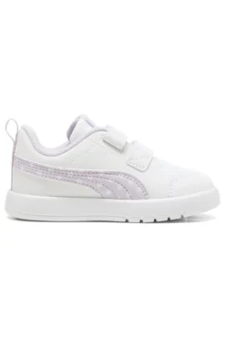Sneakers Bianche e Lilla Puma Courtflex V3 Dotty V Inf