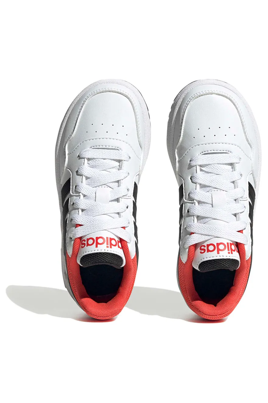 Sneakers bianche e nere basse Adidas Hoops 3.0 K