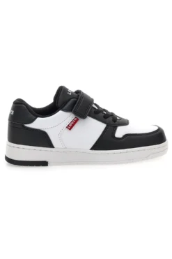 Sneakers bianche e nere con chiusura a strappo Levi's Kick SE