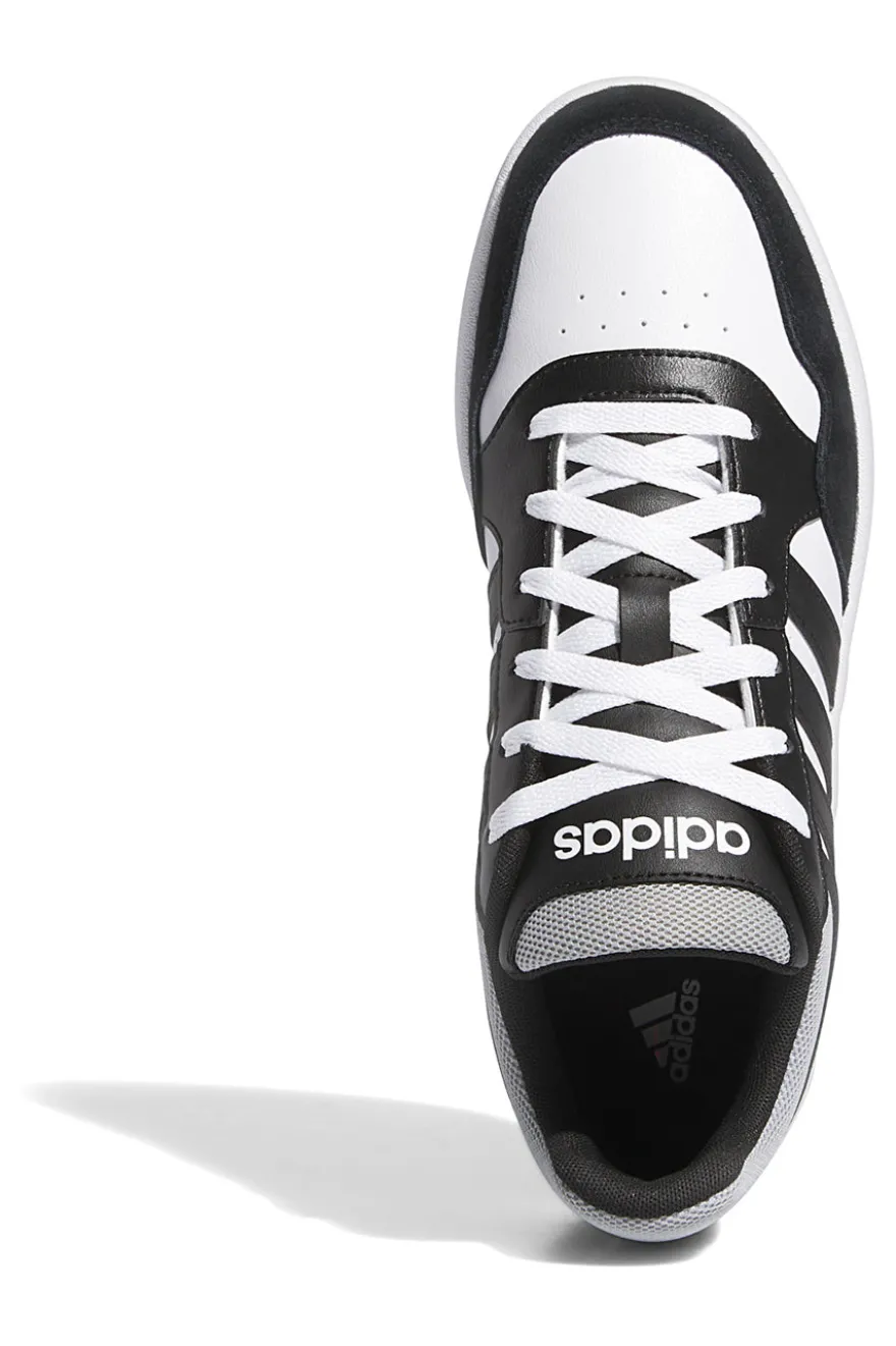 Sneakers bianche e nere con dettagli a contrasto Adidas Hoops 3.0