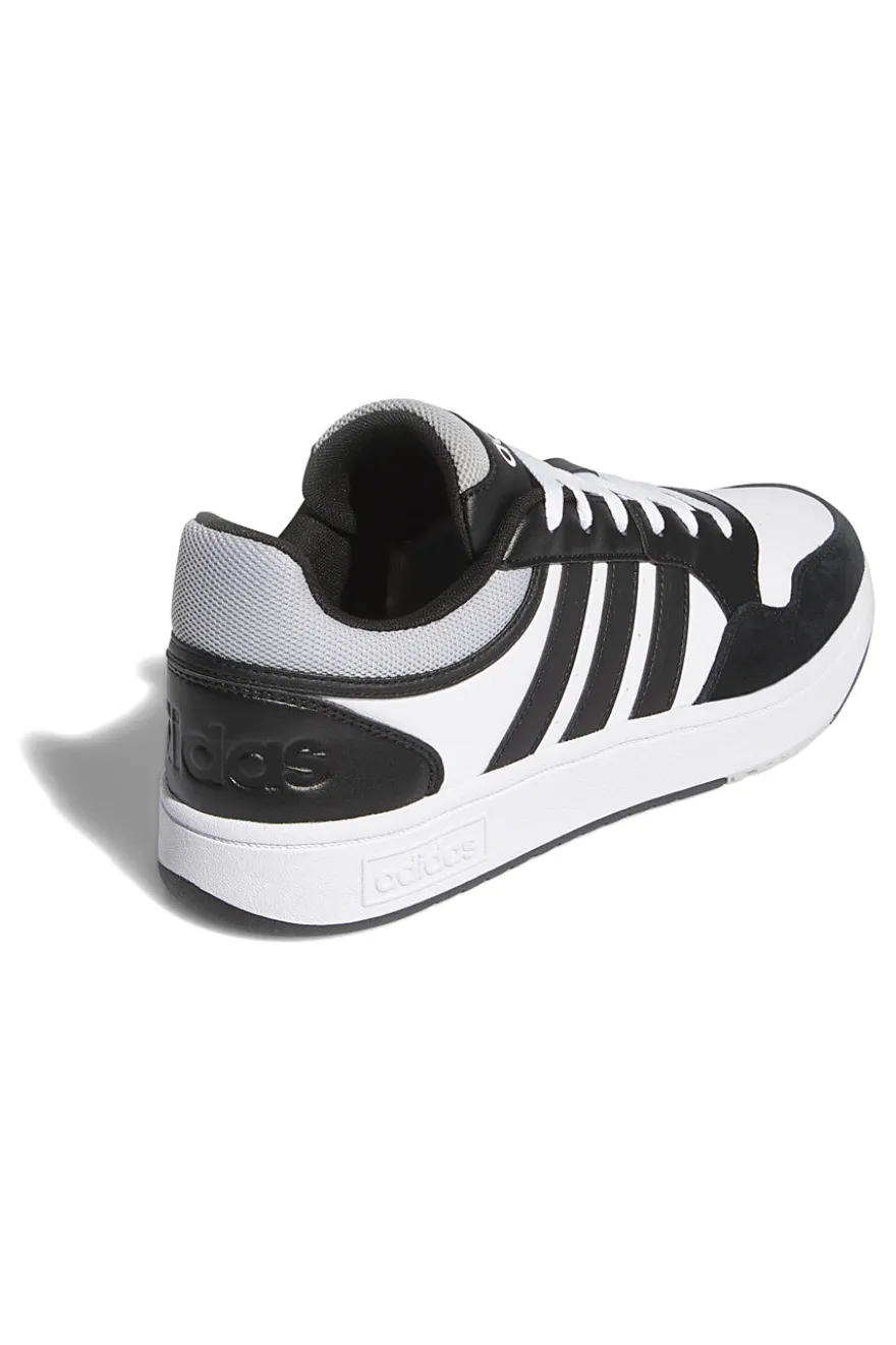 Sneakers bianche e nere con dettagli a contrasto Adidas Hoops 3.0