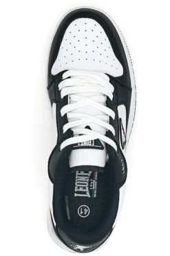 Sneakers Bianche e Nere Con Lacci Leone M075S9LOW