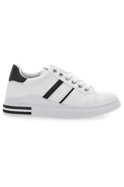 Sneakers bianche e nere con lacci CAFE' COST BK2450