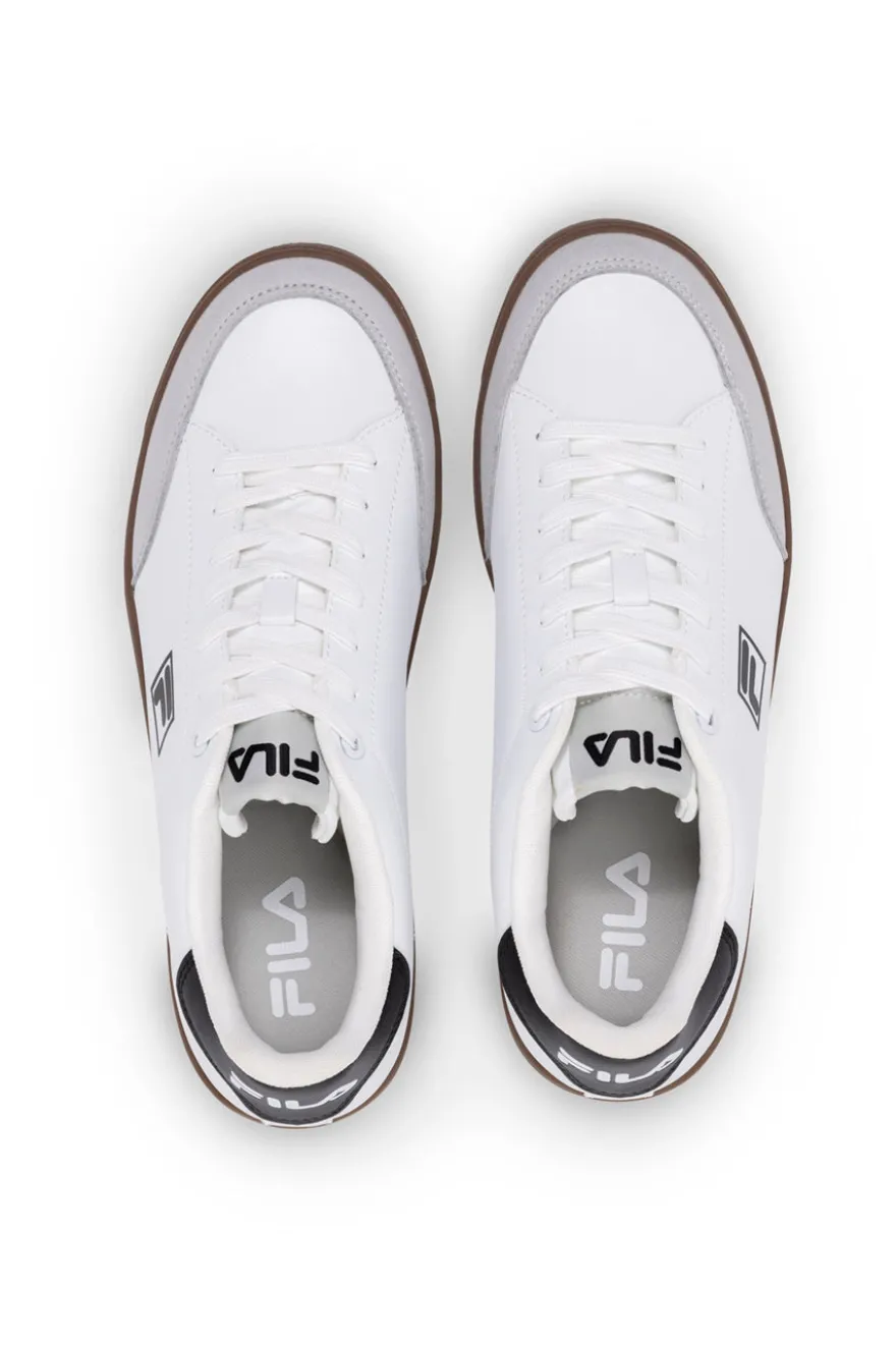 Sneakers bianche e nere con suola a contrasto FILA COURTBAY