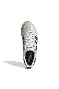 Sneakers bianche e nere con tomaia in pelle ADIDAS RUN 70s 2.0