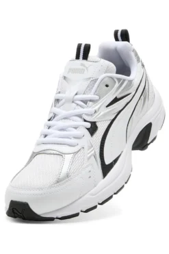 Sneakers bianche e nere stile running Puma Milenio tech