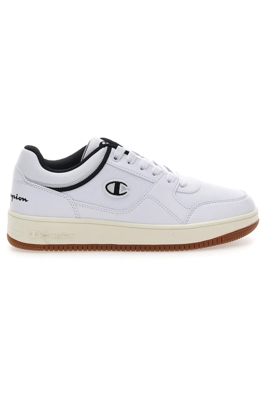 Sneakers Bianche e Nero con Suola in Gomma CHAMPION RD18 LOW