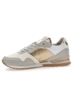 Sneakers Bianche e Oro Con Lacci PEPE JEANS London Shine W