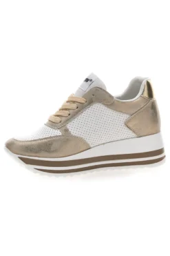 Sneakers Bianche e Oro Con Platform Energy 40