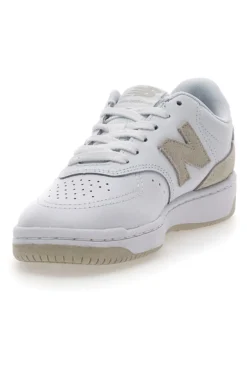 Sneakers bianche e oro con tomaia traforata NEW BALANCE BB80RTG