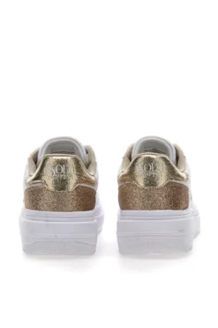 Sneakers Bianche e Oro Soprani City Pu Mirror Glitter